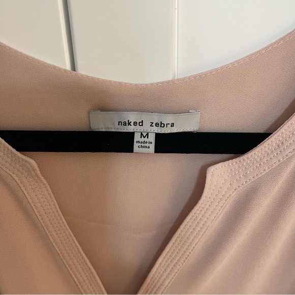 Naked Zebra Blush Pink draped sleeveless top - Picture 8 of 8